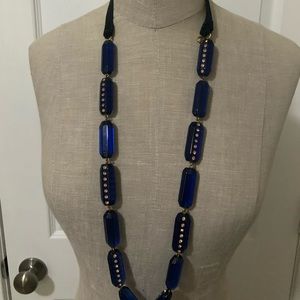J.Crew Acrylic Necklace (Blue)